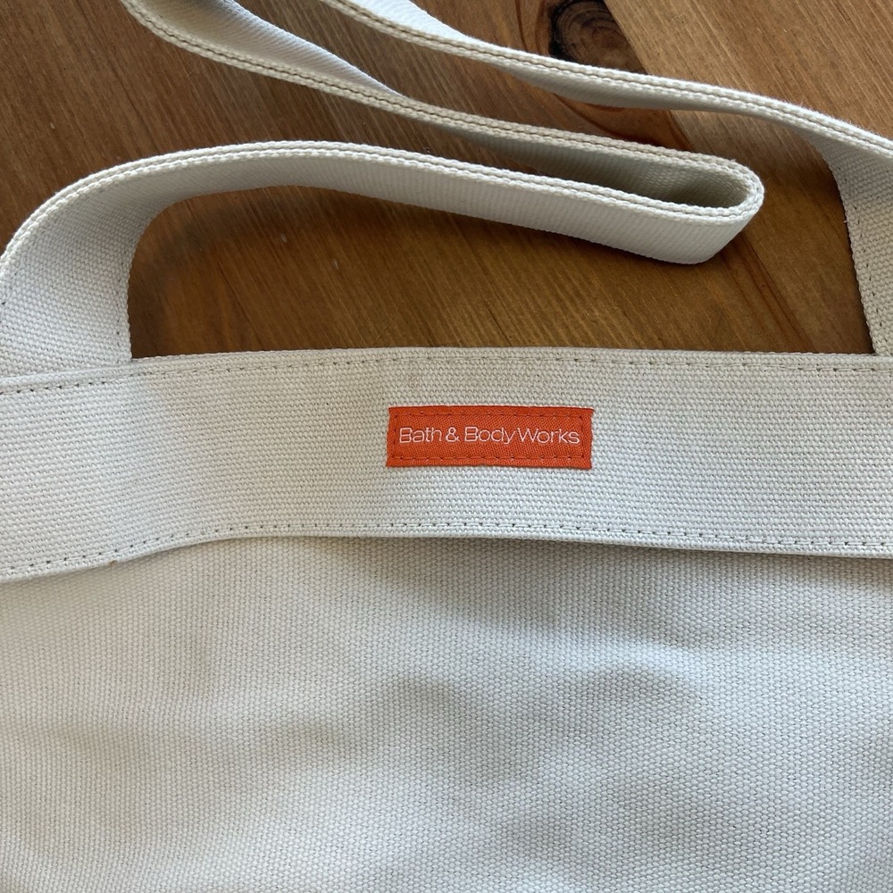 Bath & Body Works Tote Bag Large Celestial Sun Print Y2K Canvas Interior Flaws - Picture 8 of 12